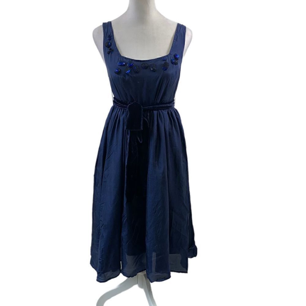 Chan Luu for Anthropologie Silk Navy Dress Size XS
